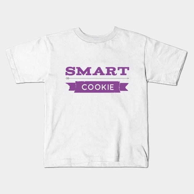 smart cookie purple Kids T-Shirt by BoogieCreates